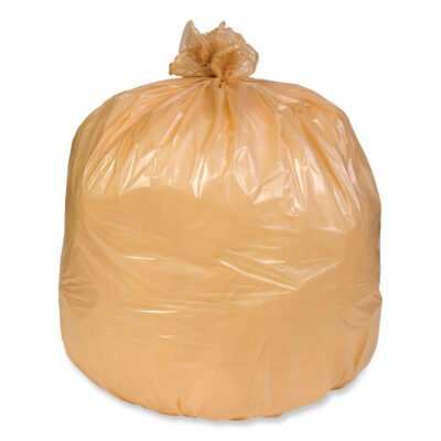 Can Liner, 16 gal, 0.35 mil, 32″ x 24″, Buff, 500/Carton