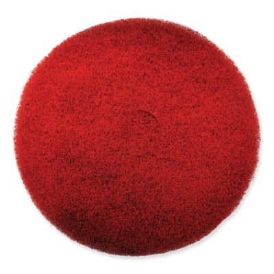 EZ CARE Heavy Duty Scrub Pad, 13″ Diameter, Red/Gray, 5/Carton