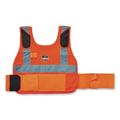 Chill-Its 6240 Phase Change Cooling Vest Elastic Extenders, 3.5″, Orange, Ships in 1-3 Business Days