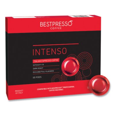 Nespresso Professional Intenso Coffee Pods, Intenso, 0.21 oz, 50/Box