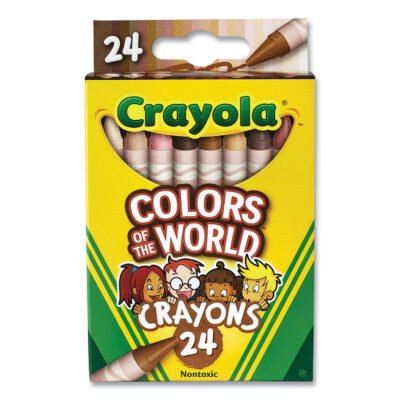 Colors of the World Crayons, Assorted, 24/Pack