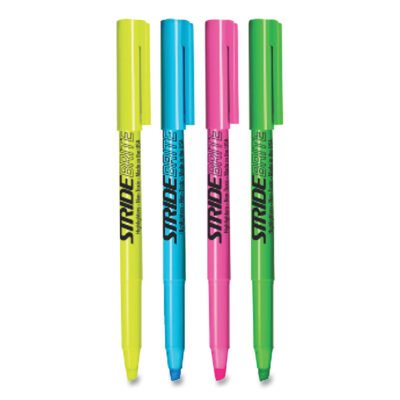 StrideBrite Stick Highlighters, Assorted Ink Colors, Chisel Tip, Assorted Barrel Colors, 24/Pack