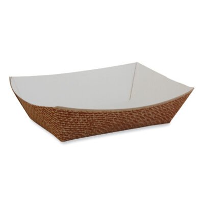 Hearthstone Food Trays, 1 lb Capacity, 5.15 x 3.59 x 1.48, Brown, Paper, 1,000/Carton