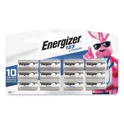 123 Lithium Photo Battery, 3 V, 12/Pack