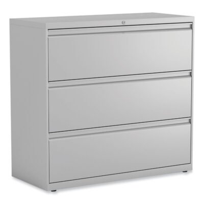 Lateral File, 3 Legal/Letter/A4/A5-Size File Drawers, Light Gray, 42″ x 18.63″ x 40.25″