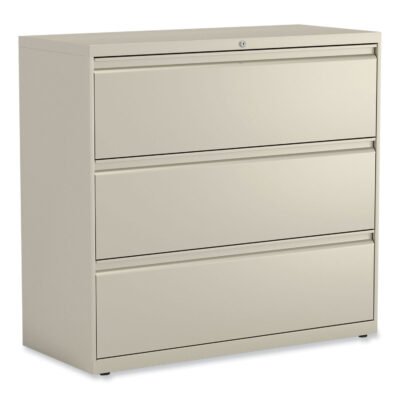 Lateral File, 3 Legal/Letter/A4/A5-Size File Drawers, Putty, 42″ x 18.63″ x 40.25″