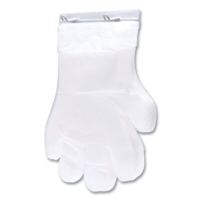 Reddi-to-Go Poly Gloves on Wicket, One Size, Clear, 8,000/Carton