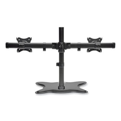 Dual Desktop Monitor Stand, For 13″ to 27″ Monitors, 31.69″ x 10″ x 18.11″, Black, Supports 26 lb