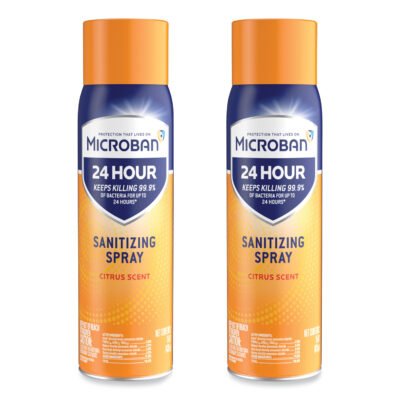 24-Hour Disinfecting Sanitizing Spray, Citrus Scent, 15 oz Aerosol Spray, 2/Pack