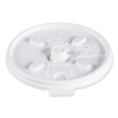 Lift n’ Lock Plastic Hot Cup Lids, Fits 8 oz Cups, White, 1,000/Carton