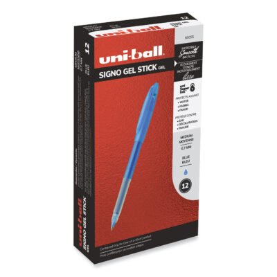 Signo Gel Pen, Stick, Medium 0.7mm, Blue Ink, Blue Barrel, Dozen