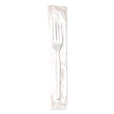 Mediumweight Polypropylene Cutlery, Forks, White, 1,000/Carton