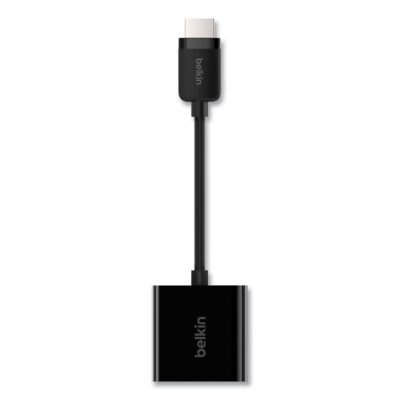 HDMI to VGA Adapter with Micro-USB Power, 9.8″, Black