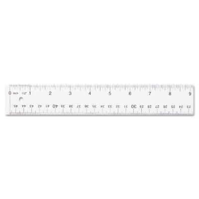 Clear Flexible Acrylic Ruler, Standard/Metric, 18″ Long, Clear