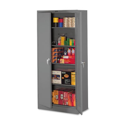 78″ High Deluxe Steel Storage Cabinet, 36w x 18d x 78h, Medium Gray